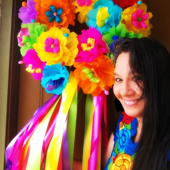 Summer Front Door Wreath Make Your Friend Smile, Birthday, Celebration - Picture 5 of 5